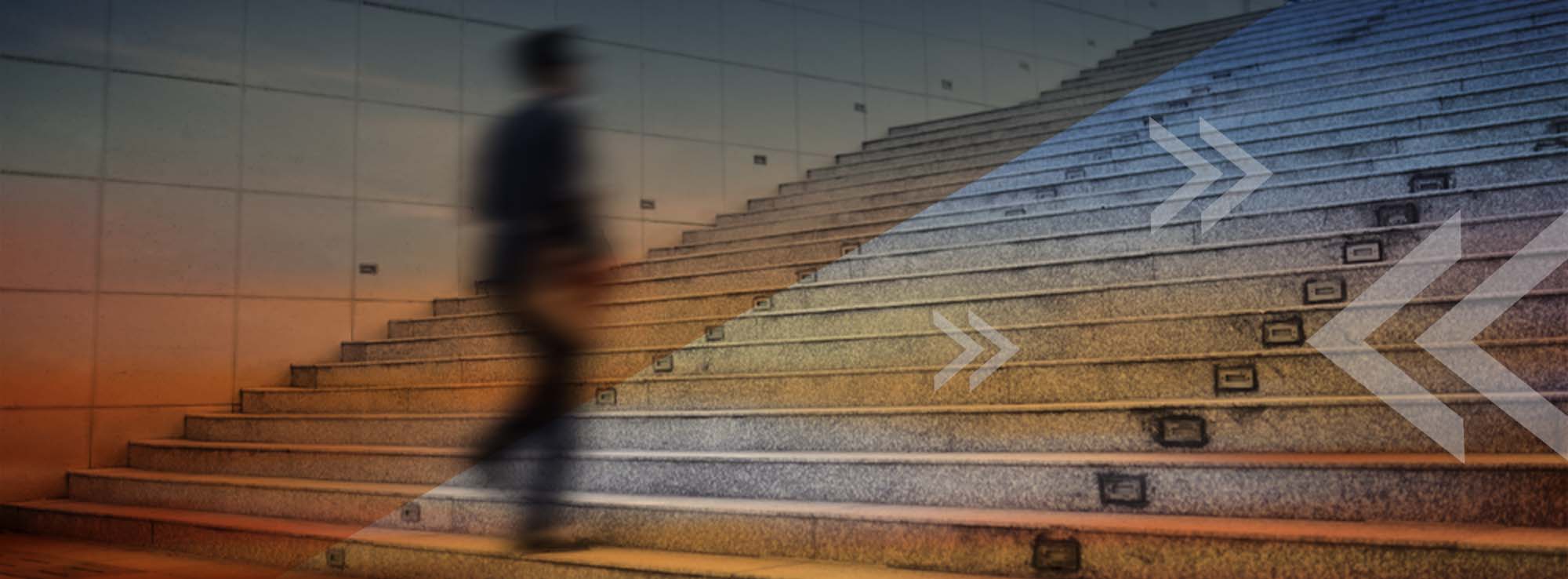 Man climbing Stairs